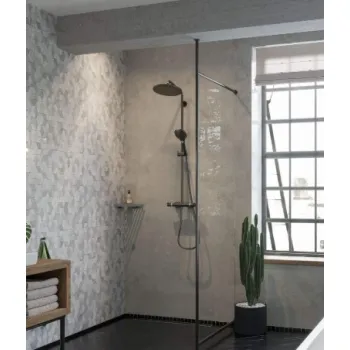 Dušas sistēma Hansgrohe Croma Select S ar Termostatu, EcoSmart Raindance Select S 120 3jet Brushed Black Chrome 26891340