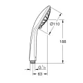 Dušas klausule GROHE Euphoria Massage 110, 3 režīmi StarLight® apdare, Hromēta 27239000