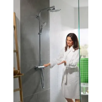 Dušas sistēma Hansgrohe Crometta S Showerpipe 240 1jet EcoSmart Reno 27270000 Hromēta
