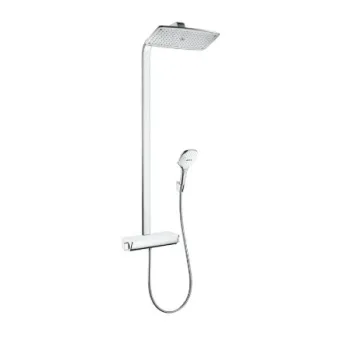 Dušas sistēma Hansgrohe Raindance E Showerpipe 360 1jet EcoSmart 27286400 Balts / Hromēta