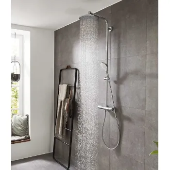 Dušas sistēma Grohe Crometta S Showerpipe 240 ar termostatu 27320000 hromēts Dušas sistēma Grohe Crometta S Showerpipe 240 ar termostatu 27320000 hromēts