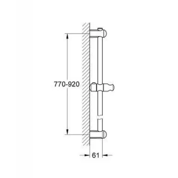 Dušas stienis GROHE Euphoria 90cm, StarLight® apdare  Hromēts 27500000