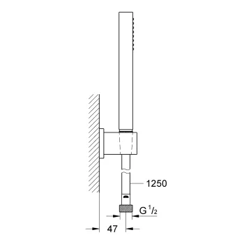 Dušas komplekts GROHE Euphoria Cube StarLight® apdare, Hromēts 27702000