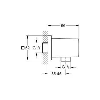 Dušas izvads GROHE Euphoria Cube StarLight® apdare, Hromēts 27704000