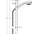 Dušas komplekts Hansgrohe  Crometta 85 1jet Unica'Crometta 900mm 27729000 Hromēts