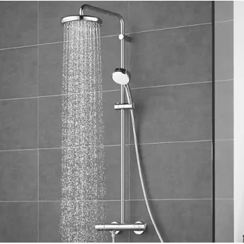 Dušas sistēma Grohe Tempesta Cosmopolitan System 210 ar Termostatu Hromēta 27922001 Dušas sistēma Grohe Tempesta Cosmopolitan System 210 ar Termostatu Hromēta 27922001