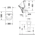 Piekaramais pods Duravit DuraStyle bez ūdens, Balts