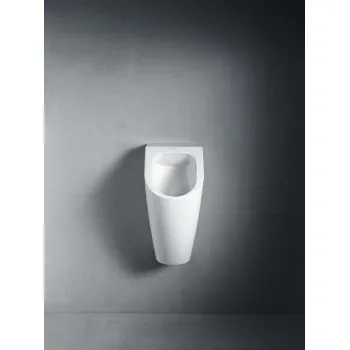 Pisuārs Duravit ME by Starck HygieneGlaze Rimfree pievads no aizmugures, balts