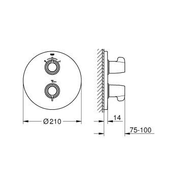 Vannas / Dušas maisītājs Grohe Grohtherm Special iebūvējams, hromēts  29095000