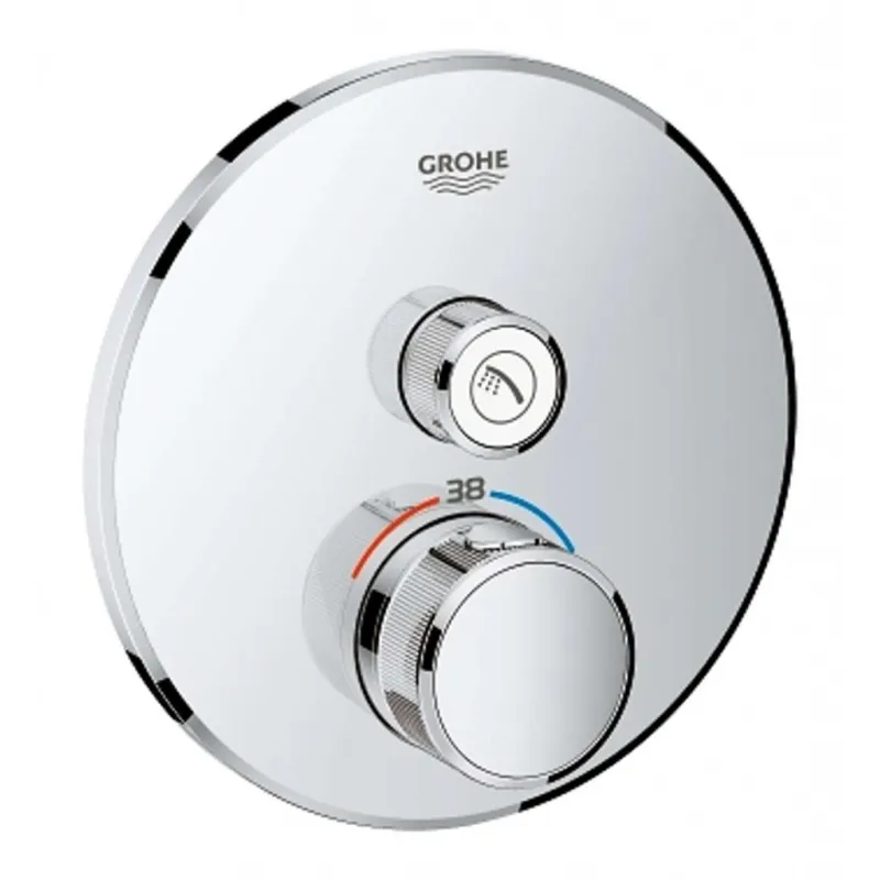 Dušas maisītājs GROHE Grohtherm SmartControl ar termostatu Iebūvējams, SmartControl, StarLight Hromēta apdare 29118000