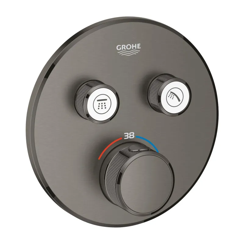 Vannas / Dušas maisītājs Grohe Grohtherm SmartControl iebūvējams 2 izvadi, brushed Hard Graphite  29119AL0