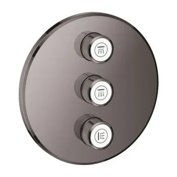 Dušas maisītājs GROHE Grohtherm SmartControl Iebūvējams, FastFixation/QuickFix, PVD virsma Hard Graphite 29122A00