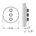 Dušas maisītājs GROHE Grohtherm SmartControl Iebūvējams, FastFixation/QuickFix, Brushed Hard Graphite 29122AL0