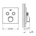 Vannas / Dušas maisītājs Grohe SmartControl iebūvējams 2 izvadi, hromēts  29148000