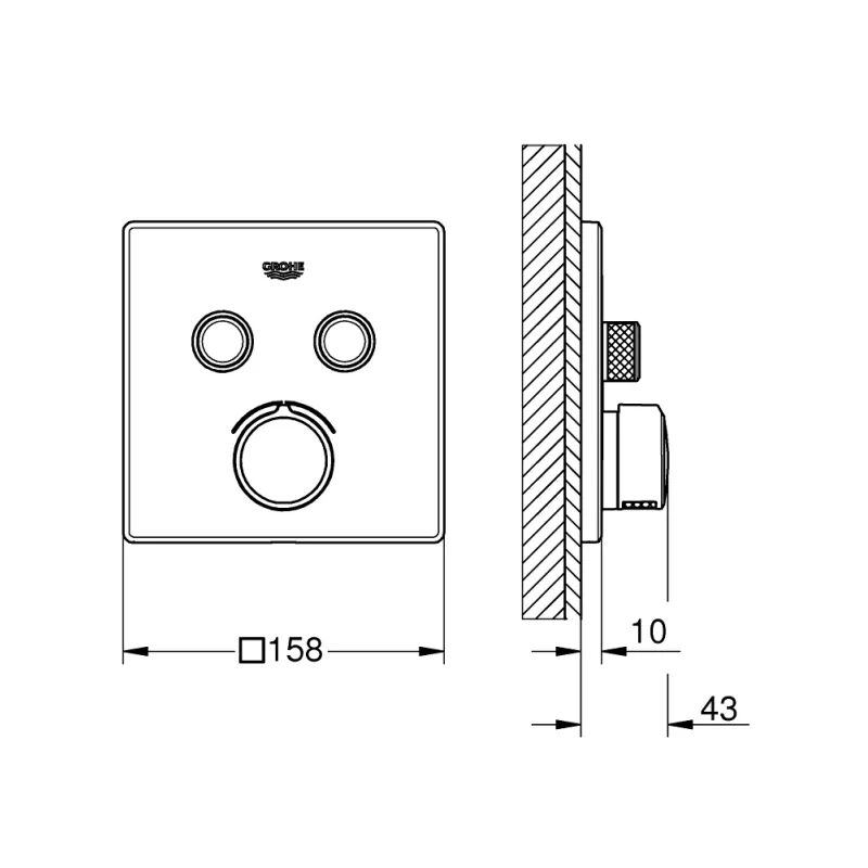 Vannas / Dušas maisītājs Grohe SmartControl iebūvējams 2 izvadi, hromēts  29148000