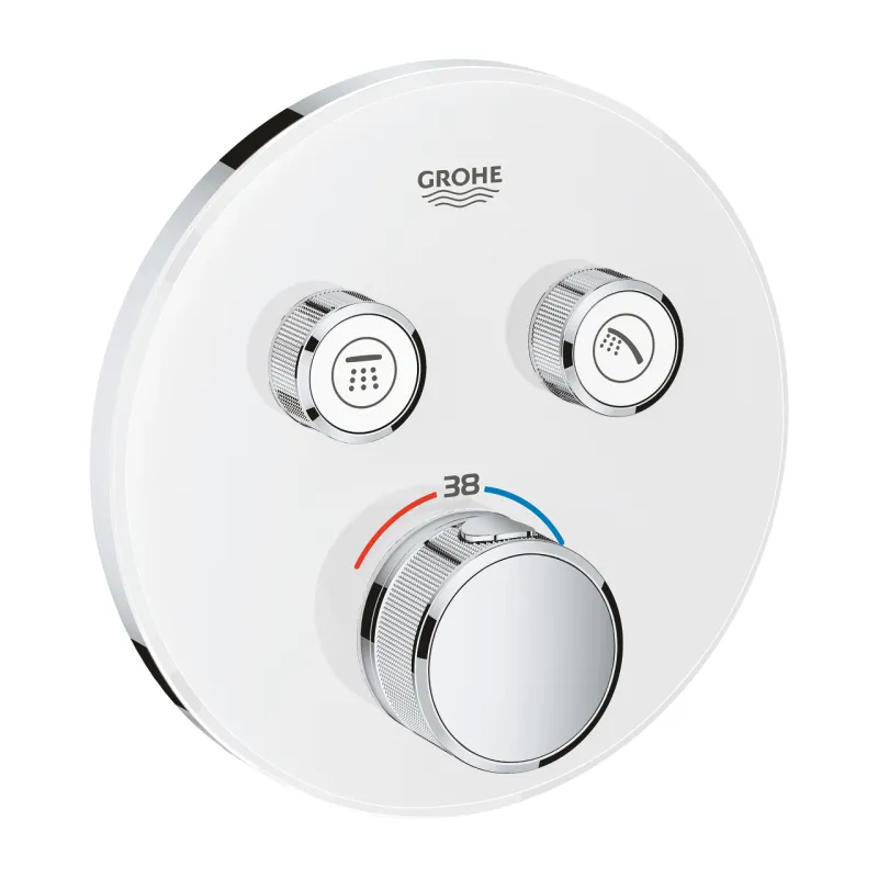 Vannas / Dušas maisītājs Grohe Grohtherm SmartControl iebūvējams 2 izvadi, moon white  29151LS0