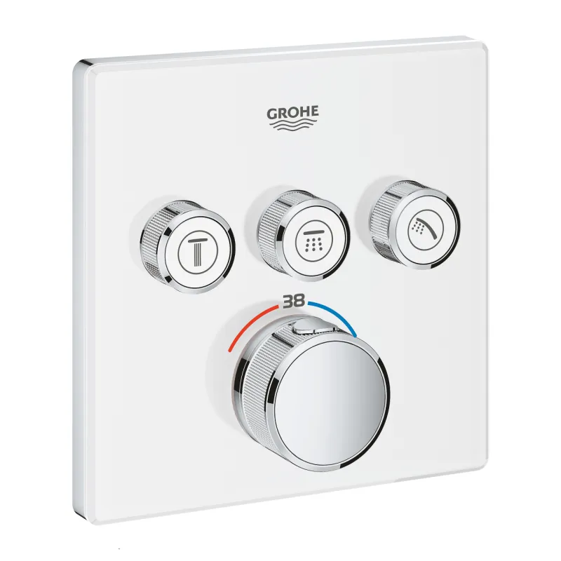 Vannas / Dušas maisītājs Grohe Grohtherm SmartControl iebūvējams 3 izvadi, moon white  29157LS0
