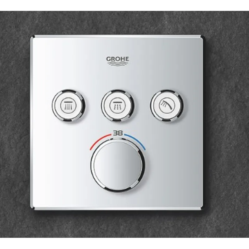 Vannas / Dušas maisītājs Grohe Grohtherm SmartControl iebūvējams 3 izvadi, moon white  29157LS0