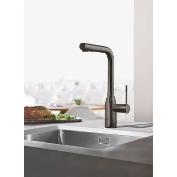 Virtuves maisītājs GROHE Essence izvelkamu galvu PVD apdare hard graphite 30270A00