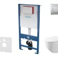 Tualetes poda komplekts Kielle Genesis piekaramais pods Gaia Rimless, rāmis ar Matēta hroma pogu Gemini III un SoftClose Vāku