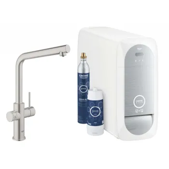 Virtuves maisītājs GROHE Blue Home ar filtru un dzesēšanu, StarLight®PVD  virsma, Supersteel  31454DC1