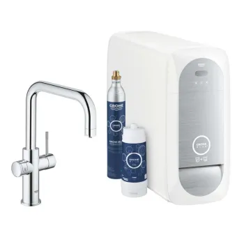 Virtuves maisītājs GROHE Blue Home Connected ar filtru un dzesēšanu StarLight® apdare, Hromēts 31456001