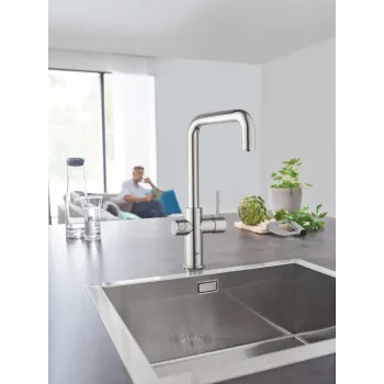 Virtuves maisītājs GROHE Blue Home Connected ar filtru un dzesēšanu StarLight® apdare, Hromēts 31456001