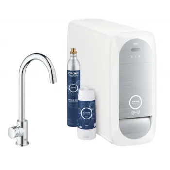 Virtuves maisītājs GROHE Blue Home Mono Connected ar filtru un dzesēšanu, StarLight® apdare Hromēts 31498001