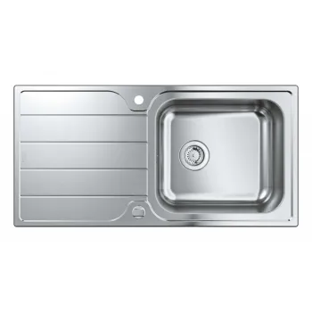 Virtuves izlietne Grohe K500 100x50cm Whisper izolācija,  StarLight satīna apdare, pulēts nerūsējošais tērauds 31563SD1