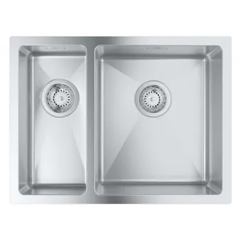 Virtuves izlietne Grohe K700 60x45cm StarLight satīna apdare, Whisper izolācija, pulēts nerūsējošais tērauds 31576SD1