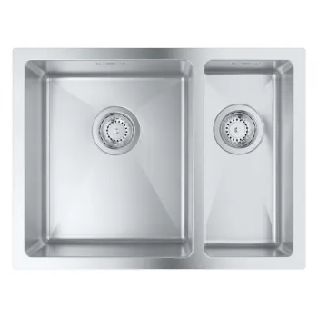 Virtuves izlietne Grohe K700 60x45cm StarLight satīna apdare, Whisper izolācija, pulēts nerūsējošais tērauds 31577SD1