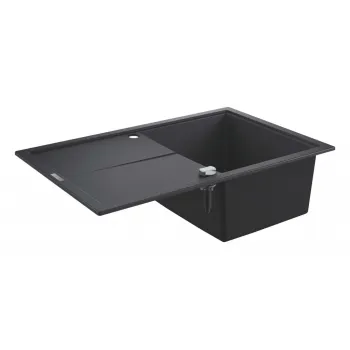 Virtuves izlietne Grohe K400 Granīta ar automātisko noteci, 78x50cm, Whisper izolācija Melna 31639AP0
