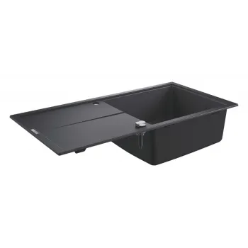 Virtuves izlietne Grohe K400 Granīta ar automātisko noteci, 100x50cm Whisper izolācija, Melna 31641AP0