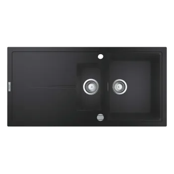 Virtuves izlietne Grohe K400 Granīta ar automātisko noteci, 100x50cm, Whisper izolācija Melna 31642AP0