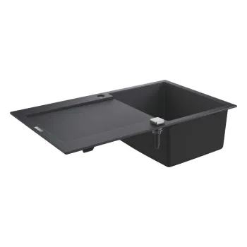Virtuves izlietne Grohe K400 Granīta ar automātisko noteci, 86x50cm, Whisper izolācija Melna 31644AP0