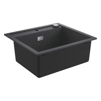 Virtuves izlietne Grohe K700 Granīta ar automātisko noteci, 56x51cm Whisper izolācija, Melna 31651AP0