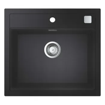Virtuves izlietne Grohe K700 Granīta ar automātisko noteci, 56x51cm Whisper izolācija, Melna 31651AP0