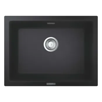 Virtuves izlietne Grohe K700 Granīta ar automātisko noteci, 61x46cm Whisper izolācija, Melna 31655AP0