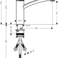 Virtuves maisītājs Hansgrohe Focus M41 KM 160 1j  31804000 Hromēts