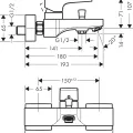 Vannas / Dušas maisītājs Hansgrohe Metropol  32540670 Melns Matēts