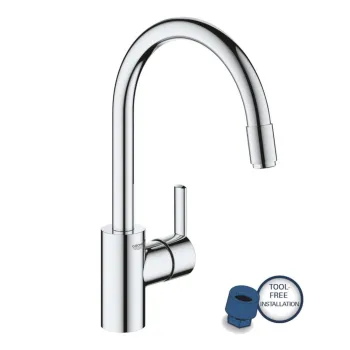 Virtuves maisītājs Grohe Feel ar izvelkamu galvu, StarLight® apdare, Hromēts 32671002