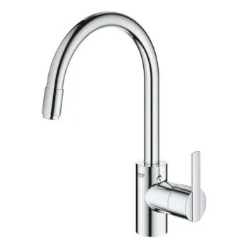 Virtuves maisītājs Grohe Feel ar izvelkamu galvu, StarLight® apdare, Hromēts 32671002