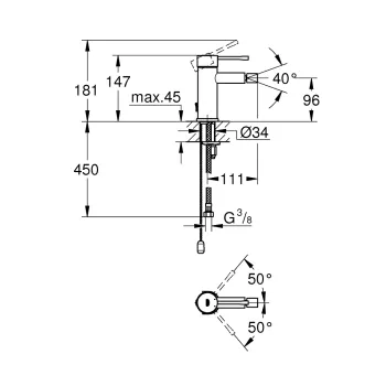 Bide maisītājs Grohe Essence S-Size, hromēts 32934001