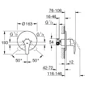 Vannas / Dušas maisītājs Grohe Eurosmart iebūvējams, hromēts  33556002