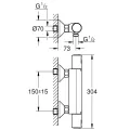Dušas maisītājs Grohe QuickFix Precision Start  ar termostatu Melns 345942430
