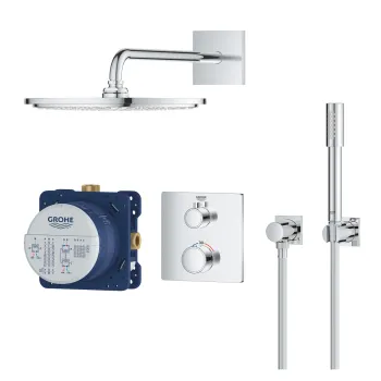 Dušas sistēma Grohe Grohtherm Perfect Rainshower Cosmopolitan 310 Iebūvējams Hromēts 34730000 Dušas sistēma Grohe Grohtherm Perfect Rainshower Cosmopolitan 310 Iebūvējams Hromēts 34730000
