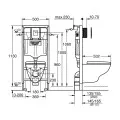 Tualetes poda komplekts Grohe WC+rāmis Solido +poga Skate Cosmopolitan Chrome+vāks Soft Close 39467000