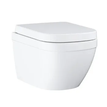 Piekaramais tualetes pods Grohe Euro Ceramic Rimless Triple Vortex ar Soft Close +quick release vāku 39554000