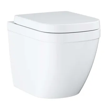 Piekaramais tualetes pods GROHE Euro Ceramic Rimfree Triple Vortex ar SoftClose vāku, Balts 39839000