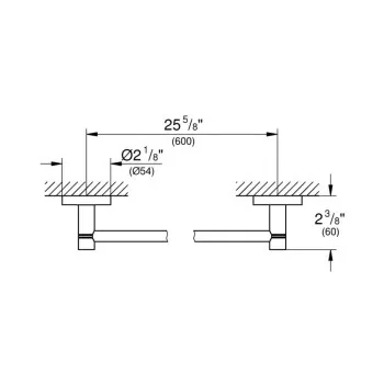 Dvieļu turētājs Grohe Essentials StarLight® apdare matēts tumšs grafīts 40366AL1